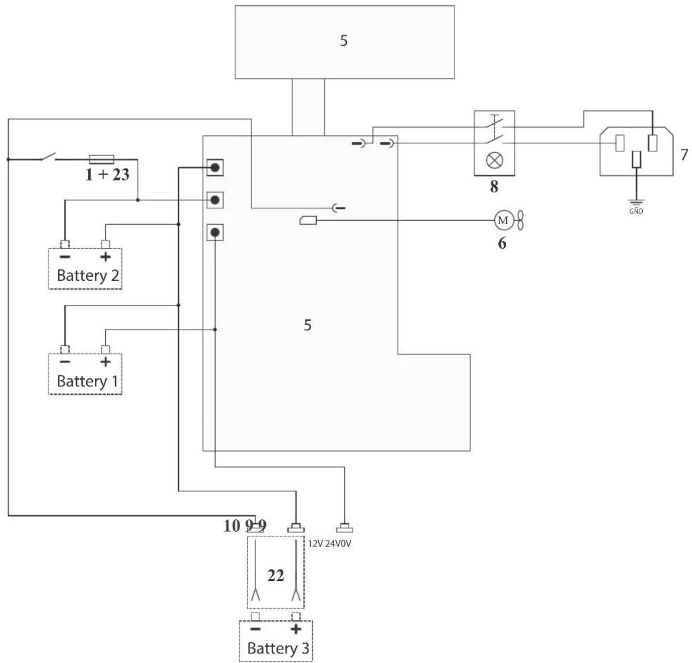 GYS Energy Station FP - CIRCUIT DIAGRAM / SCHALTPLAN / DIAGRAMA ELECTRICO / ЭЛЕКТРИЧЕСКАЯ СХЕМА / ELEKTRISCHE SCHEMA / SCEMA ELETTRICO - 1