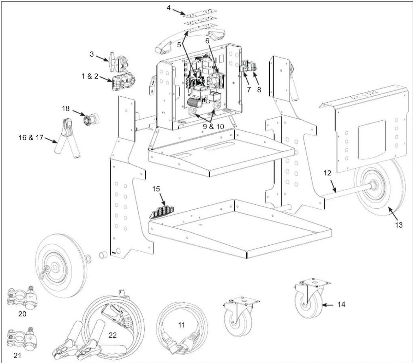 GYS Energy Station FP - COMPONENT PARTS / ERSATZTEILE / PIEZAS DE REPUESTO / ЗАПАСНЫЕ ЧАСТИ / RESERVE ONDERDELEN / PEZZI DI RICAMBIO - 1