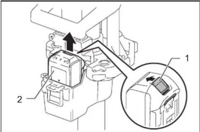 MAKITA DML814 - Installation ou retrait de la batterie - 2