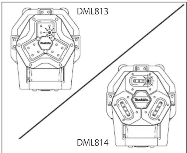 MAKITA DML814 - Cambio del brillo - 1