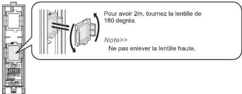 OPTEX FTNRAM - Déterminez la longueur de détection. (2 m ou 5 m) - 1