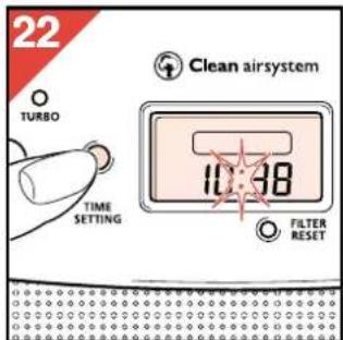 PHILIPS HR4345 - Cómo ajustar el reloj - 4