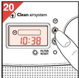 PHILIPS HR4345 - Instellen van de kloktijd - 2