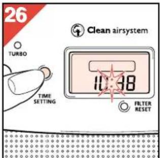 PHILIPS HR4345 - Så dan ændres den indstillede tid. - 4