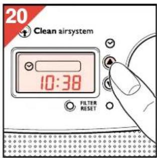 PHILIPS HR4345 - Cómo ajustar el reloj - 2