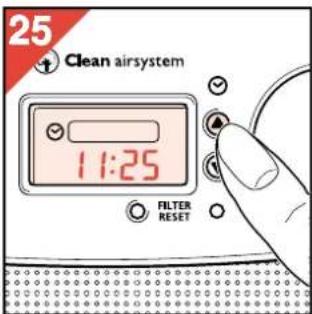 PHILIPS HR4345 - How to change the set clock time - 3