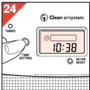 PHILIPS HR4345 - Så här ändrar man den inställda tiden - 2