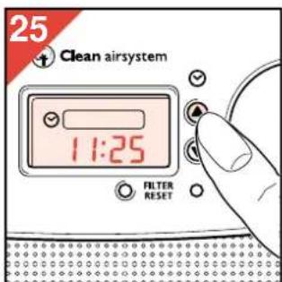 PHILIPS HR4345 - Så här ändrar man den inställda tiden - 3