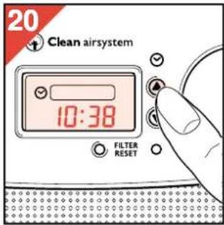 PHILIPS HR4345 - How to set the clock - 2