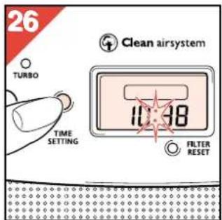 PHILIPS HR4345 - How to change the set clock time - 4