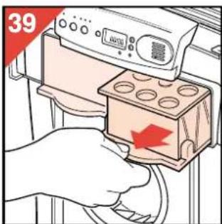 PHILIPS HR4345 - Observera: Tryck inte på kontrollpanelen när du tar bort framsidan, fig 37. - 1