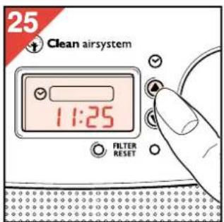 PHILIPS HR4345 - Come cambiare l'ora indicata - 2