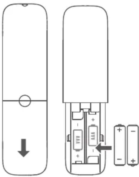 MEDION LIFE P64377 (MD 45377) - Batterijen in de afstandsbediening plaatsen - 1