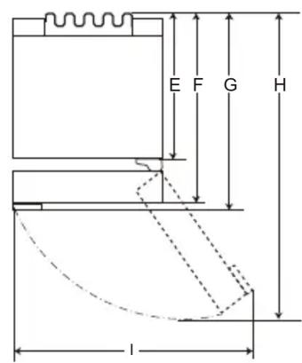 LG GBB92STAQP - Dimensjoner og klaring - 2