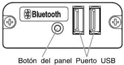 Bluetooth Botón del panel Puerto USB