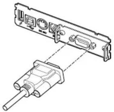 CITIZEN CTE601 - Connexion du câble d'interface - 1