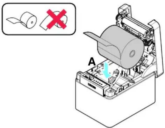 Diagram of a printer's internal structure with labeled components and warning symbols