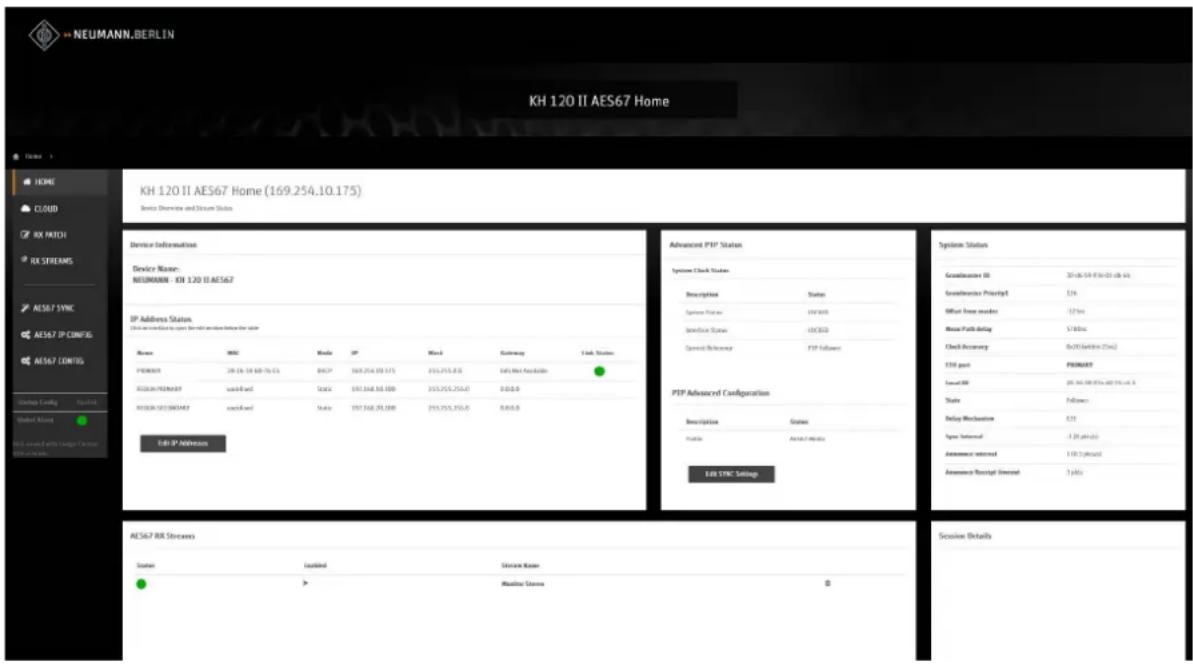 NEUMANN V 402 - Acceder à l'interface réseau via un navigateur web - 3