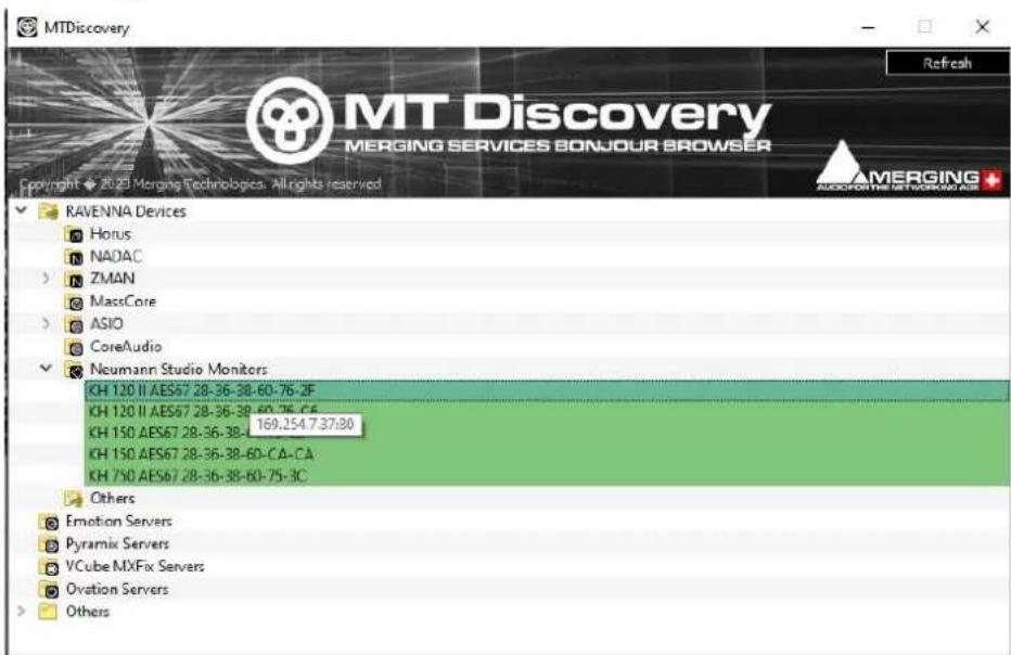NEUMANN V 402 - Acceder à l'interface réseau via un navigateur web - 2