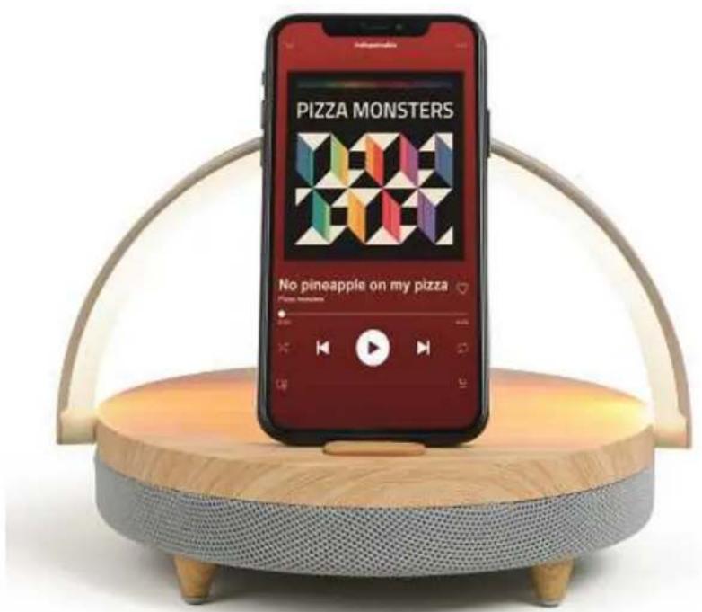 LIVOO TES242 - Enceinte LED chargeur induction rapide - 1