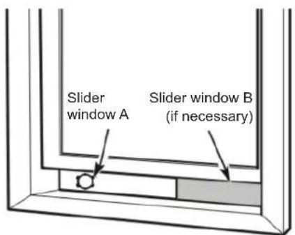 Slider window A Slider window B (if necessary)