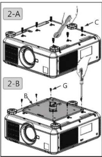 BENQ HT8050 - Befestgen Sieden Projektorhalter am Projektor - 2