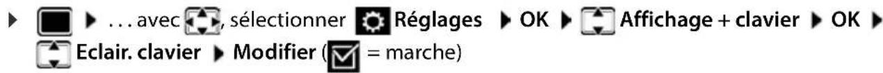 GIGASET CL770A - Activation/désactivation de l'éclairage du clavier - 1