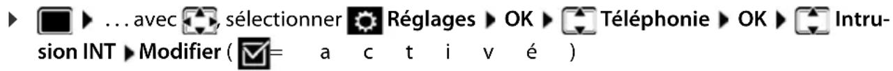 GIGASET CL770A - Activation/désactivation de l'intrusion interne - 1
