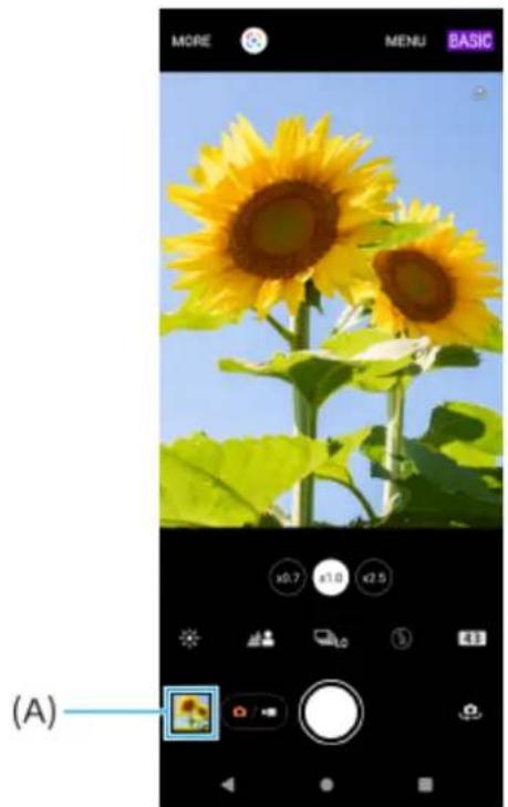 SONY Xperia 5 IV - Visionnage de photos et de vidéos pendant l'utilisation de photo pro - 1