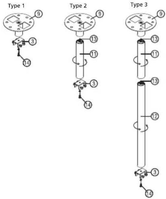 ACER PD2325W - Installation au plafond - 2