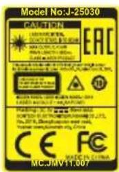 ACER PD2325W - Disposition de la télécommande - 3