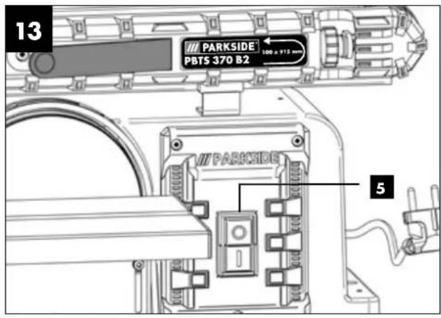 PARKSIDE PBTS 370 B2 - SZLIFIERKA TASMOWO-TALERZOWA - 14