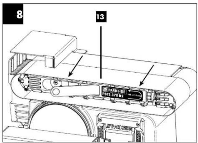 PARKSIDE PBTS 370 B2 - SZLIFIERKA TASMOWO-TALERZOWA - 9