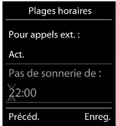 GIGASET E794HX - Commande temporelle pour les appels externes - 4