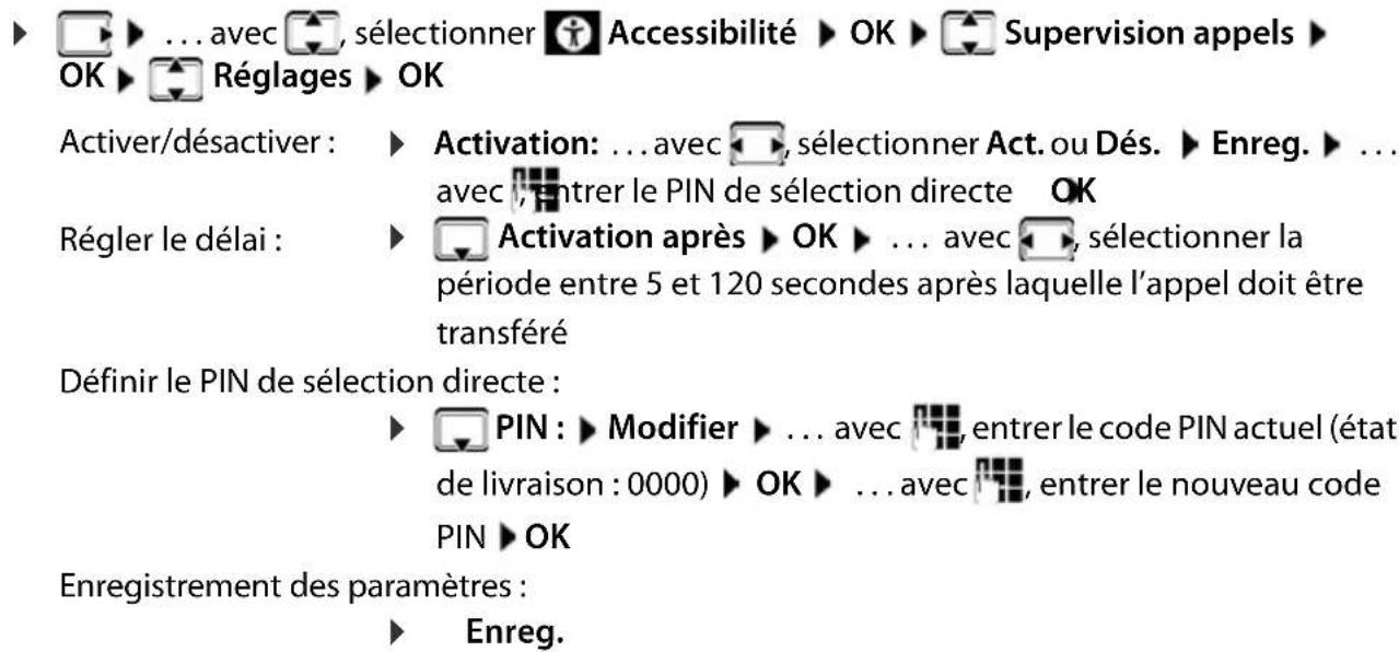GIGASET E794HX - Activer/désactiver la sélection directe - 1
