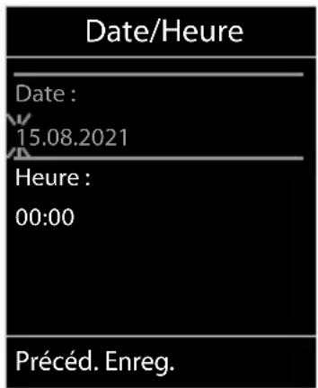 GIGASET E390HX - Régler la date et l'heure - 3