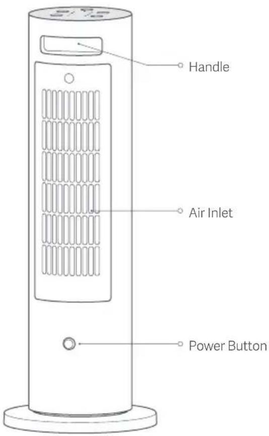 Handle Air Inlet Power Button