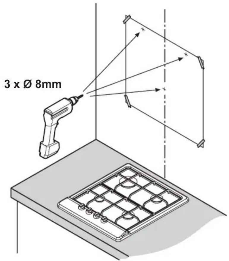 3 x Ø 8mm