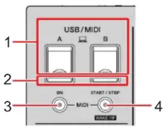 PIONEER DJMV10LF - Section usb/midi - 1