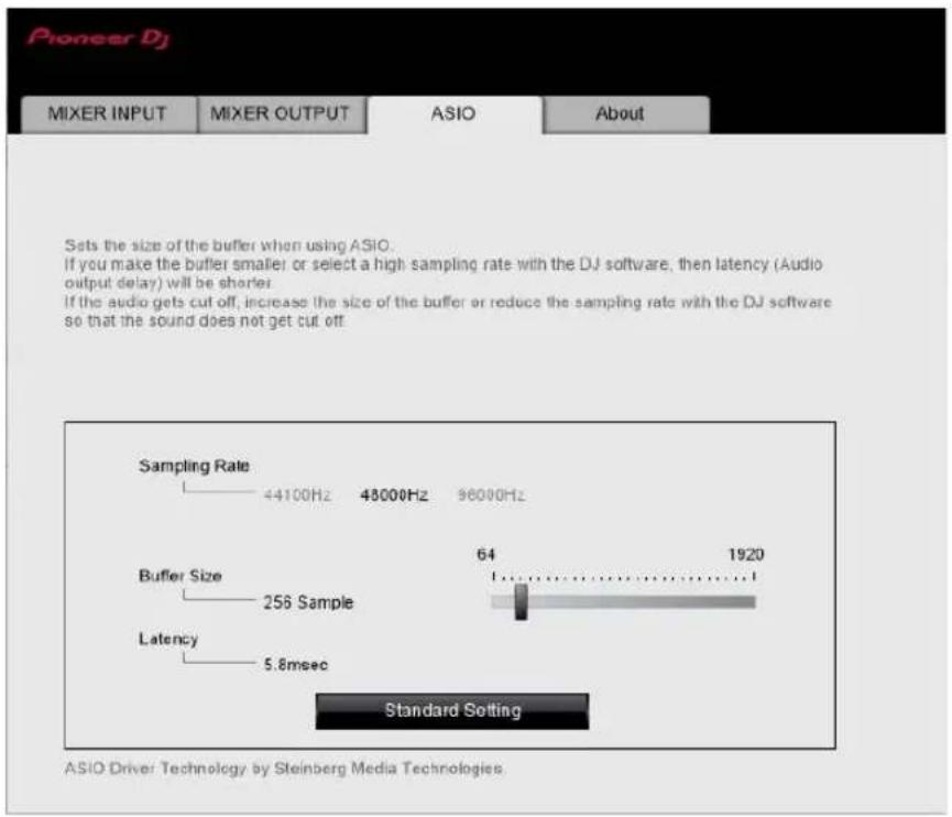 PIONEER DJMV10LF - Cliquez sur l'onglet [ASIO]. - 1