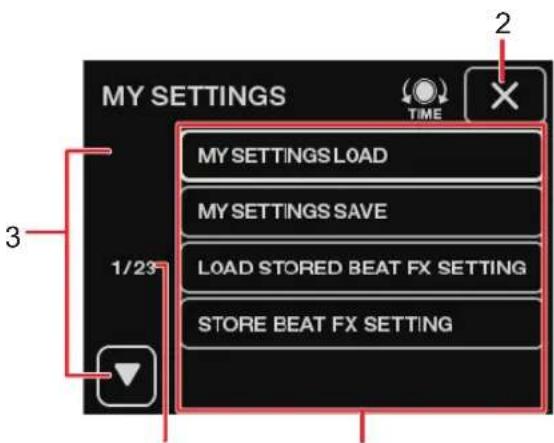 PIONEER DJMV10LF - Écrans [utility]/[my settings] - 2