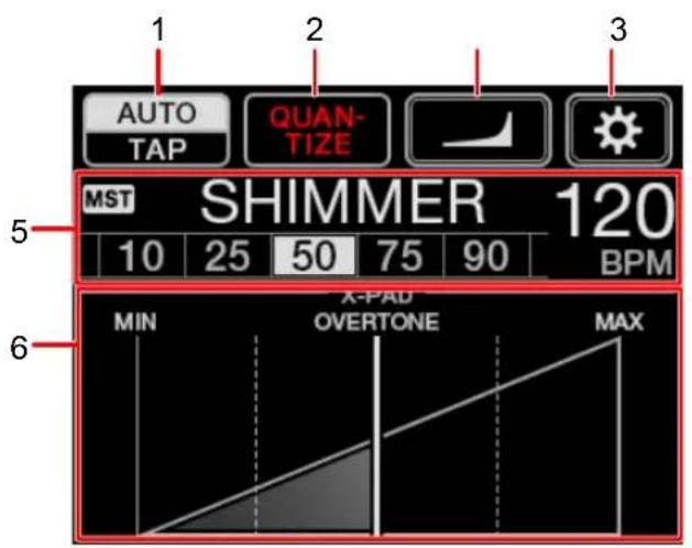 PIONEER DJMV10LF - Écran principal (affichage/touches tactiles) - 1