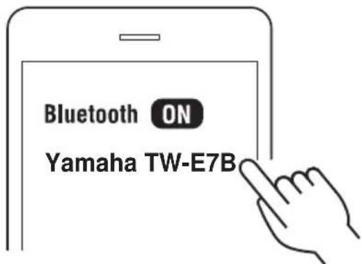 YAMAHA TWE7B - Sélectionnez ce produit dans la liste sur votre dispositif bluetooth. - 1