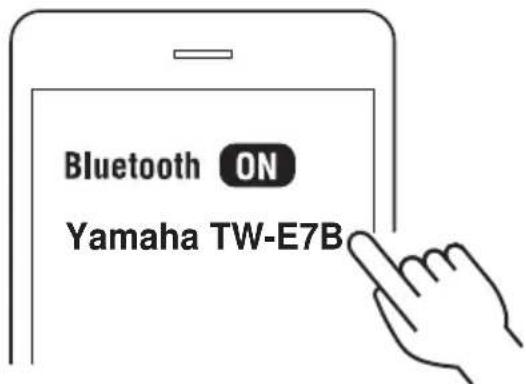 YAMAHA TWE7B - Sélectionnez ce produit dans la liste sur votre dispositif bluetooth. - 1