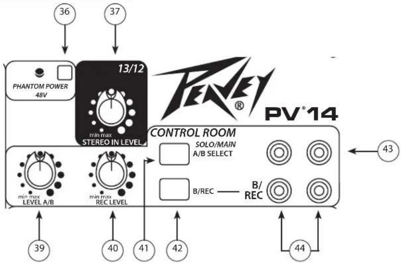 PEAVEY PV 14BT - SORTIES STÉRÉO XLR - 1