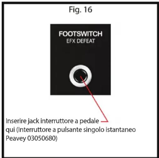 PEAVEY Escort 6000 - Eliminazione effetti con interruttore a pedale - 2