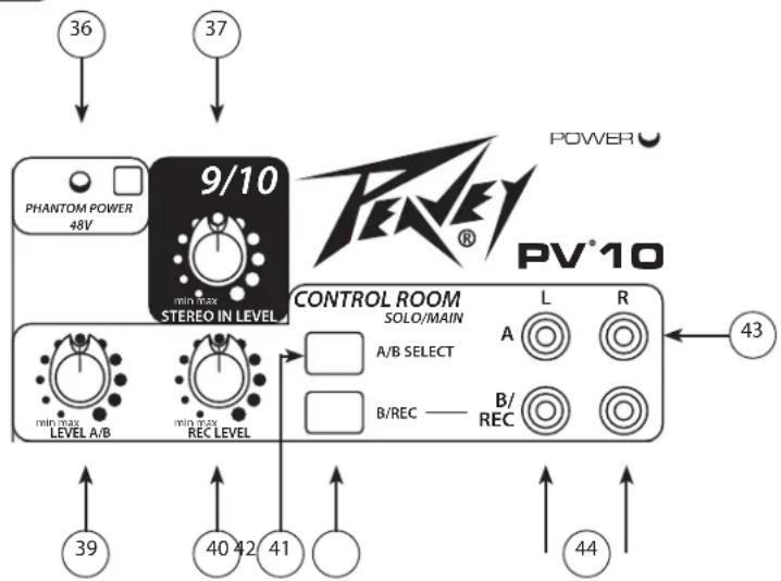 PEAVEY PV 10AT - SORTIES STÉRÉO XLR - 1