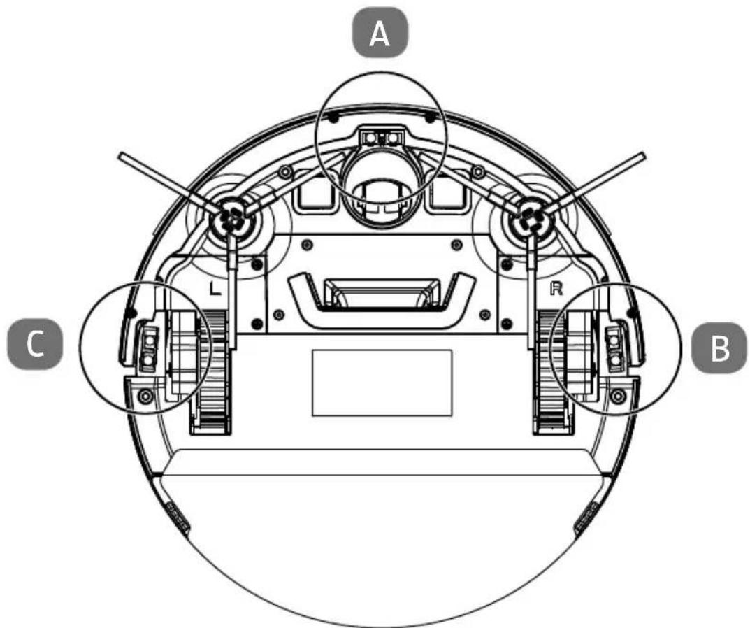 MEDION S20 SW (MD 20011) - Sensores del robot aspirador - 1
