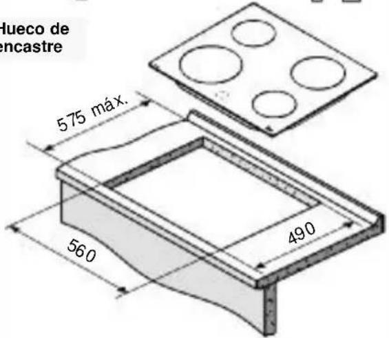 lueco de incastre 575 máx. 560 490