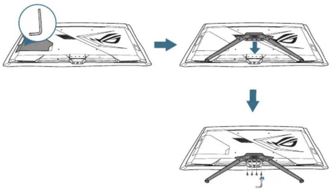 ASUS ROG Swift PG48UQ - Fixation du support - 1